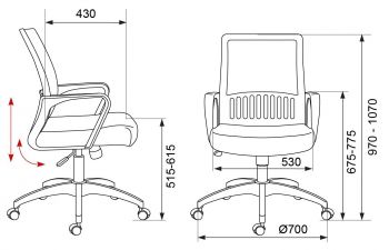 Офисное кресло БЮРОКРАТ MC-201TW-11 5