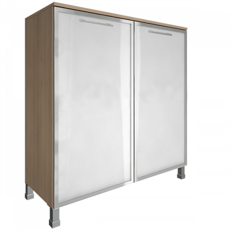Шкаф со стеклянными дверьми LT-SD1.4R white black 1