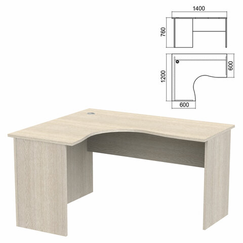 А 204.60 левый Стол офисный угловой серия Арго 1400*1200*760 1