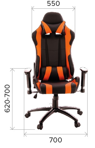 Кресло компьютерное Everprof Lotus S2 PU Оранжевый 5