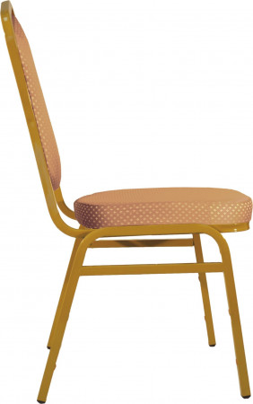 Банкетный стул Квадро 20мм золотой, бежевая корона 2
