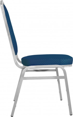 Банкетный стул Квадро 20мм серебристый, синяя корона 2