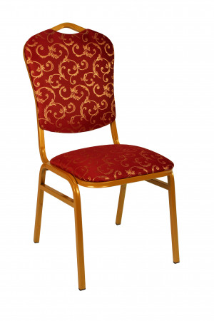 Банкетный стул Квадро 20мм с накладной спинкой красные цветы 1