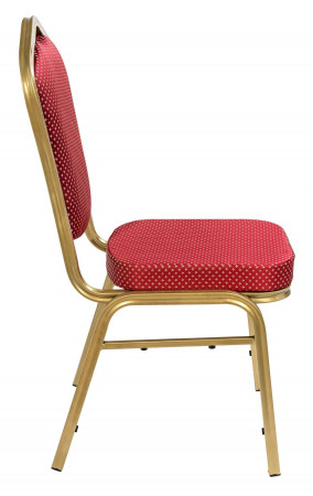 Банкетный стул Квадро 25 мм золотой, красная корона 2