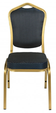 Банкетный стул Квадро 20 мм золотой, синяя корона 1
