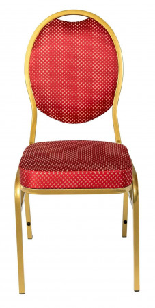 Банкетный стул Квин 20 мм золотой, красная корона 1