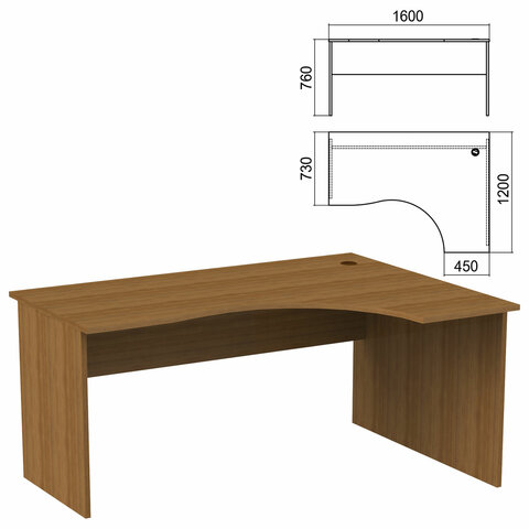 Стол эргономичный Арго, А-206.6 1600х1200х760 мм, правый 1