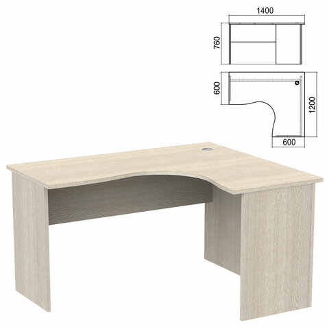Стол эргономичный Арго, А-204.6 1400х1200х760 мм, правый 1