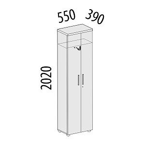 Шкаф узкий закрытый 5 полок 61.50 (62.50) 3