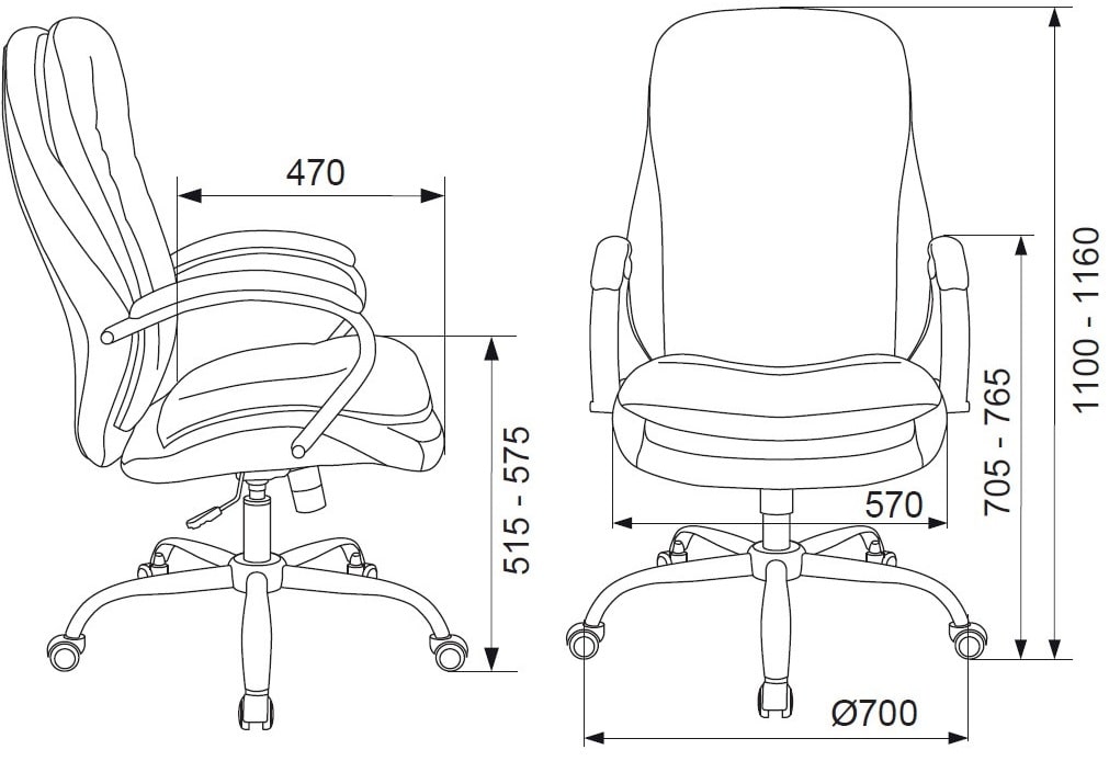 Кресло руководителя бюрократ T 9950sl fabric ткань 3